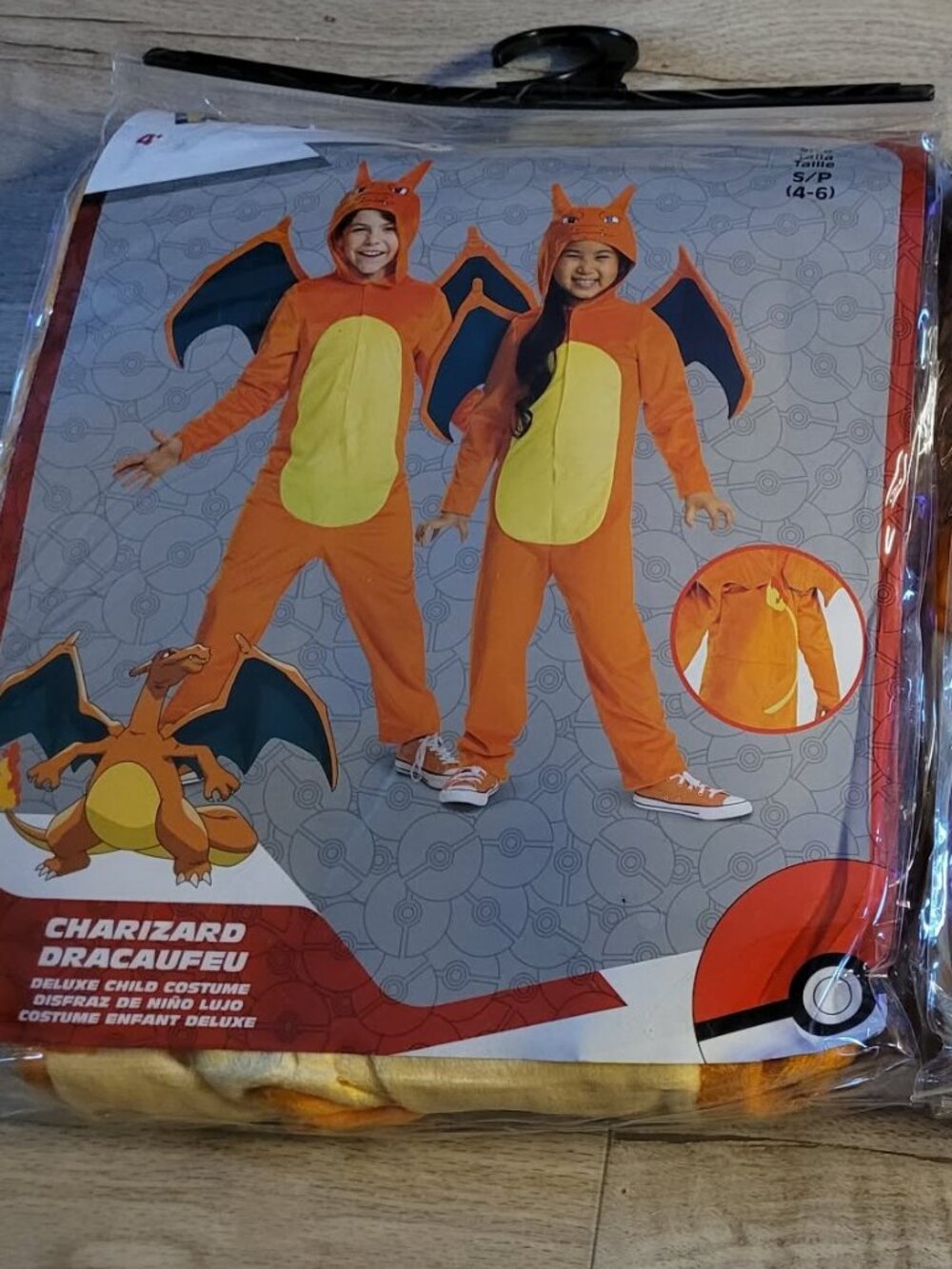 new disguise POKEMON CHARIZARD deluxe child COSTUME halloween sz S 4-6 or M 7-8